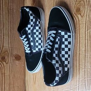 VANS Checkered Old Skool Black & White Sneakers